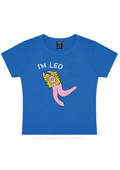 I'm Leo Y2K Baby Tee Cherrykitten