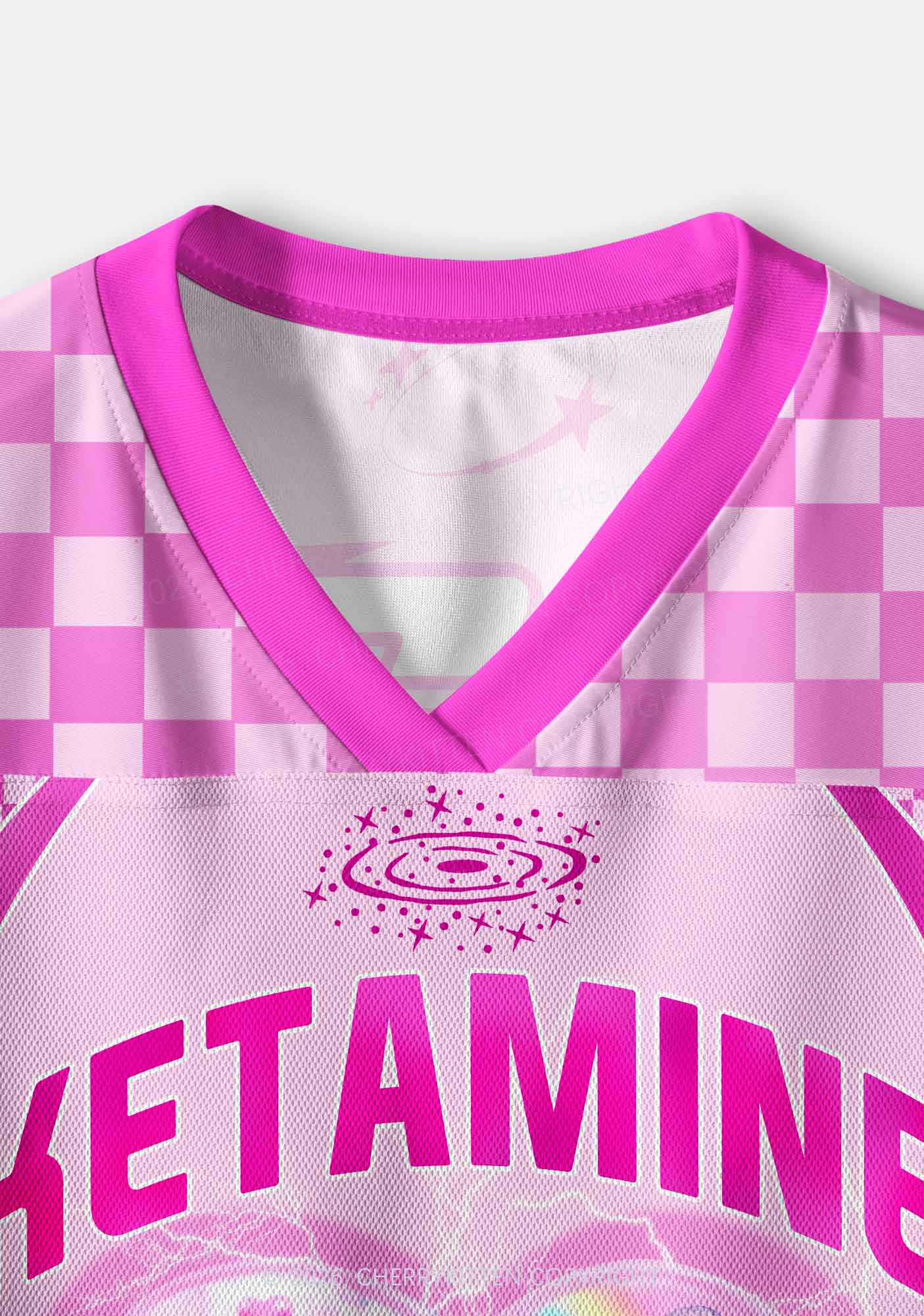 Pink Dolphin Heart Y2K Crop Sport Jersey Shirts Cherrykitten