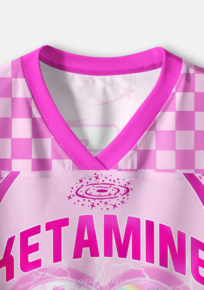 Pink Dolphin Heart Y2K Crop Sport Jersey Shirts Cherrykitten