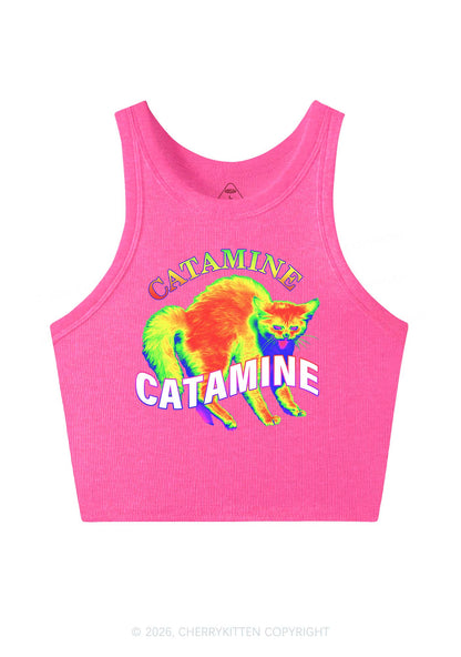 Thermal Cat Y2K Crop Tank Top Cherrykitten