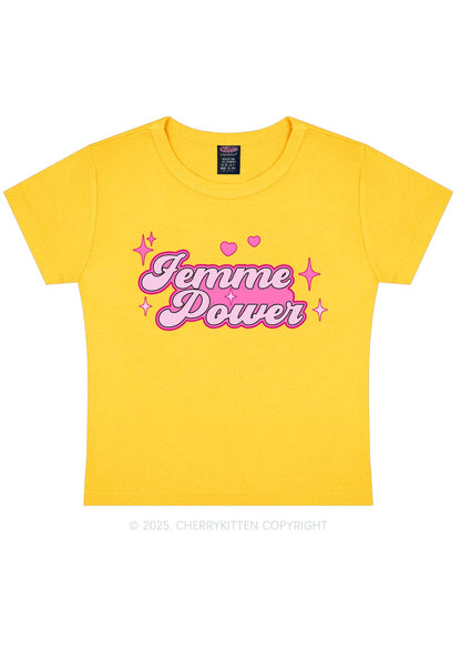 Femme Power Y2K Baby Tee Cherrykitten