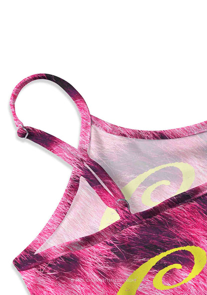 Pink Leopard Cxxt Y2K Print Cami Crop Top Cherrykitten