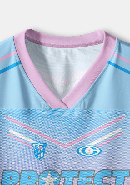 Protect The Dolls Pride Y2K Crop Sport Jersey Shirts Cherrykitten