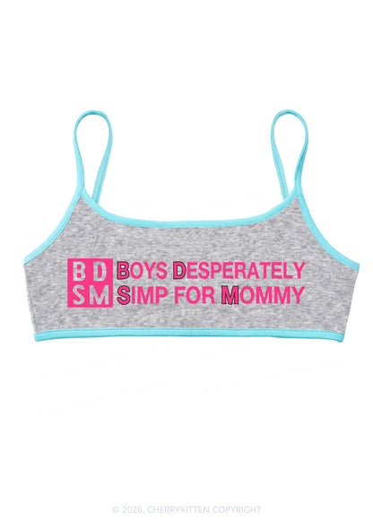 Boys Desperately Simp For Mommy Y2K Super Crop Cami Cherrykitten