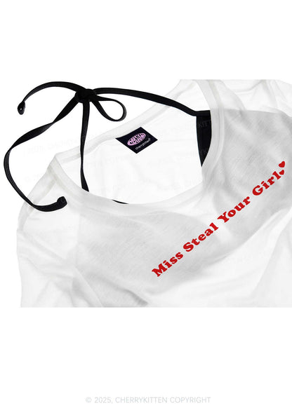 Miss Steal Your Girl Pride Y2K Sheer Crop Tee Cherrykitten