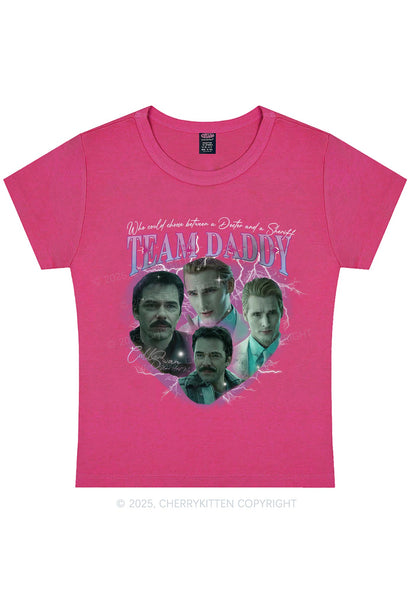 Team Daddy Y2K Baby Tee Cherrykitten
