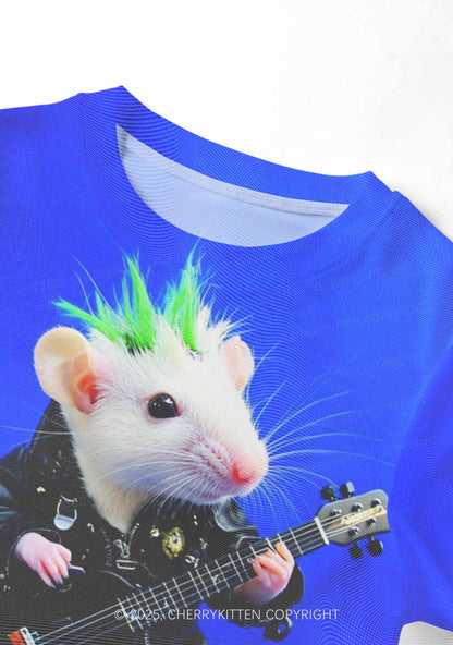 Guitar Playing Ratz Y2K Mesh Crop Top Cherrykitten