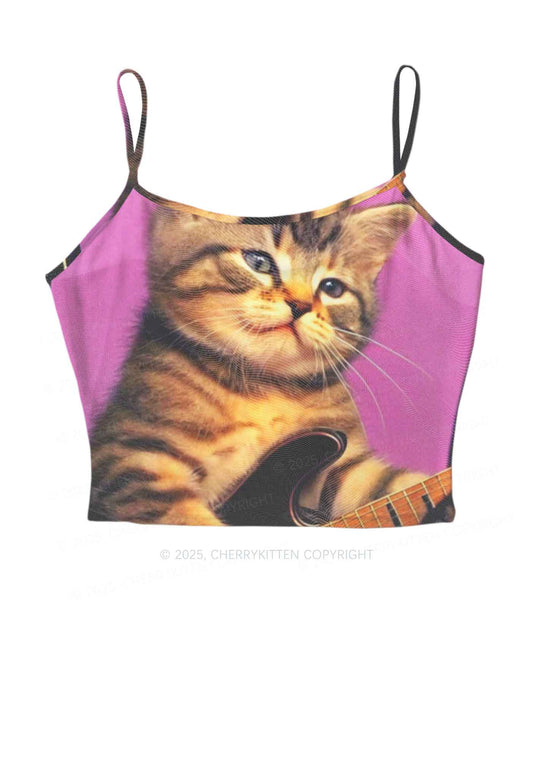 Rock Kitten Y2K Mesh Cami Tank Cherrykitten