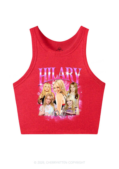 HD Pink Lightning Blonde Girl Y2K Crop Tank Top Cherrykitten