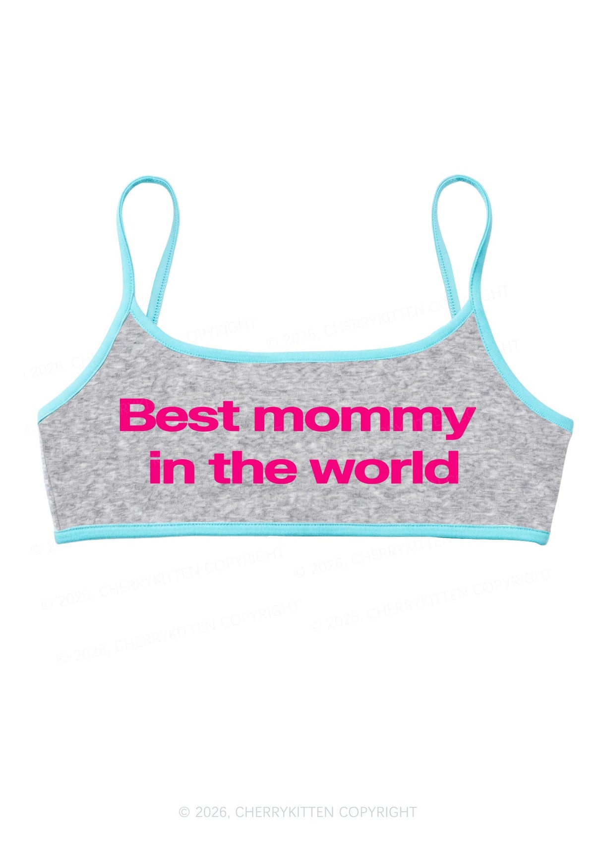 Best Mommy In The World Y2K Super Crop Cami Cherrykitten