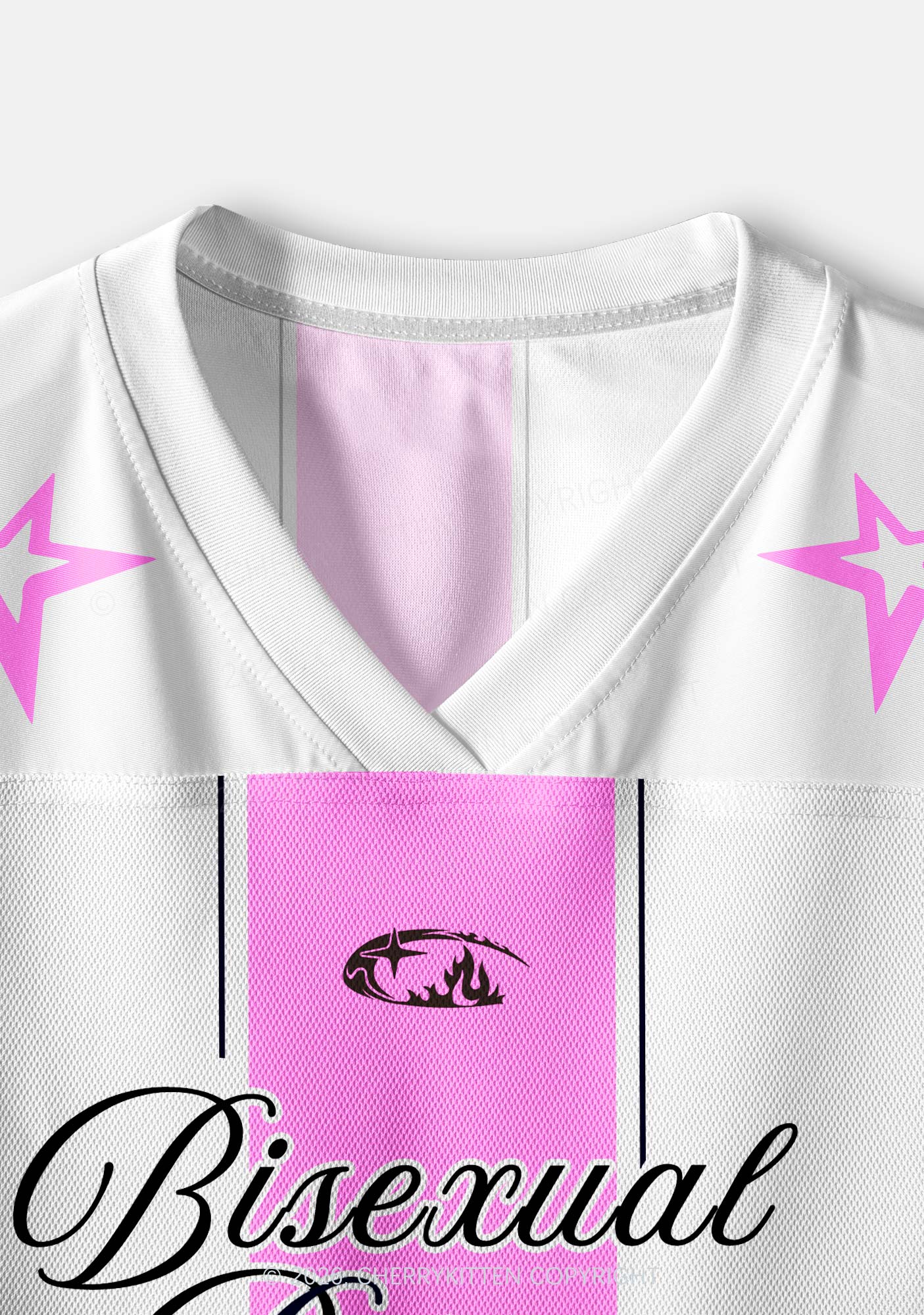 White Bisexual Princess Pride Y2K Crop Sport Jersey Shirts Cherrykitten