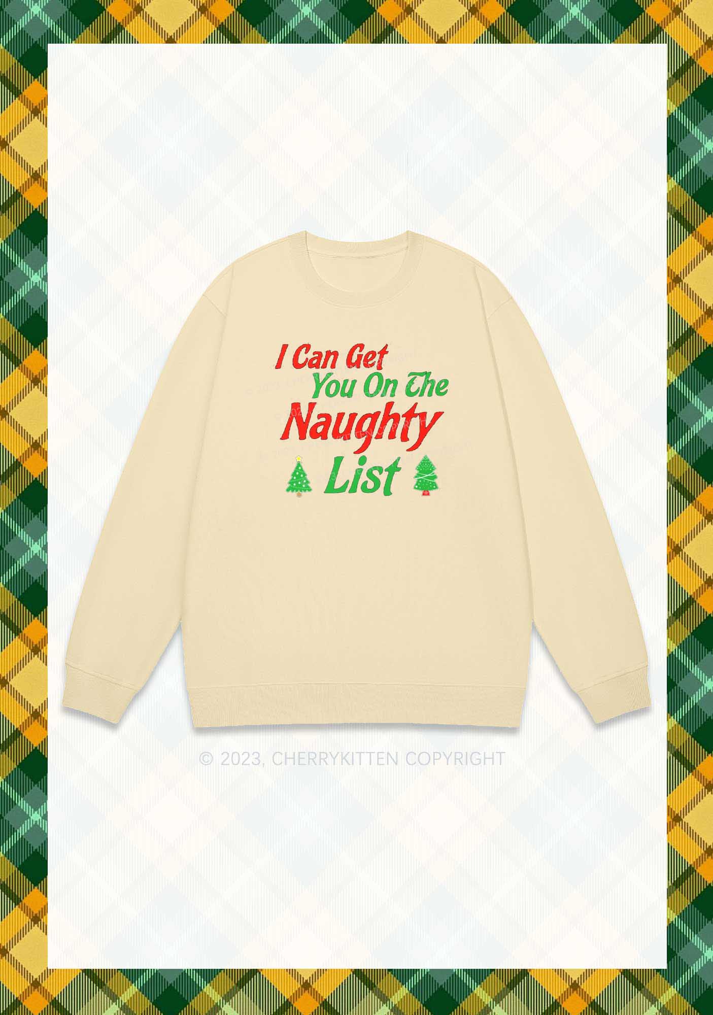 I Can Get You On The Naughty List Christmas Y2K Sweatshirt Cherrykitten