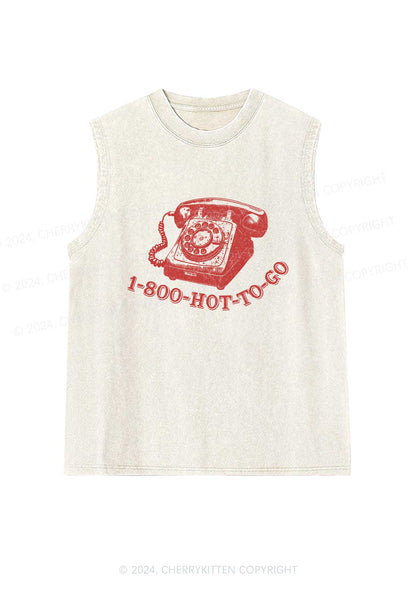 Hot To Go Y2K Washed Tank Cherrykitten