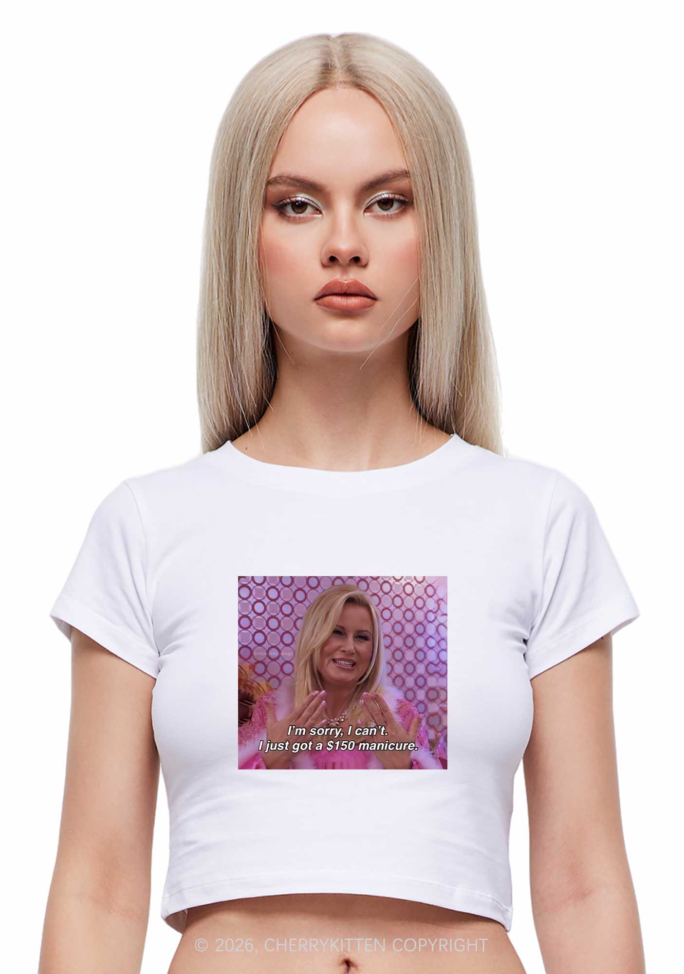 I Just Got Manicure Y2K Baby Tee Cherrykitten