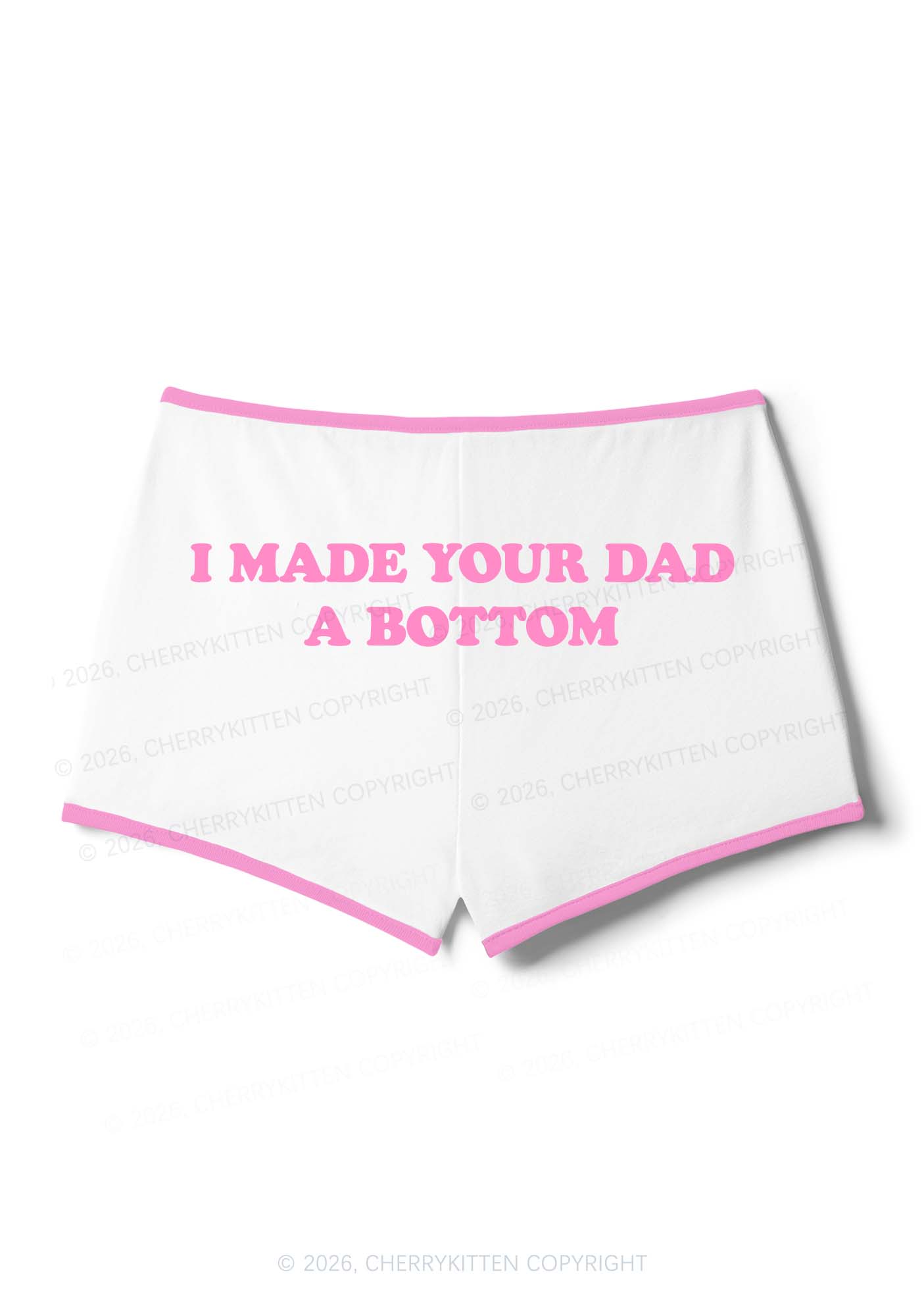 Made Your Dad Bottom Pride Y2K Booty Shorts Cherrykitten