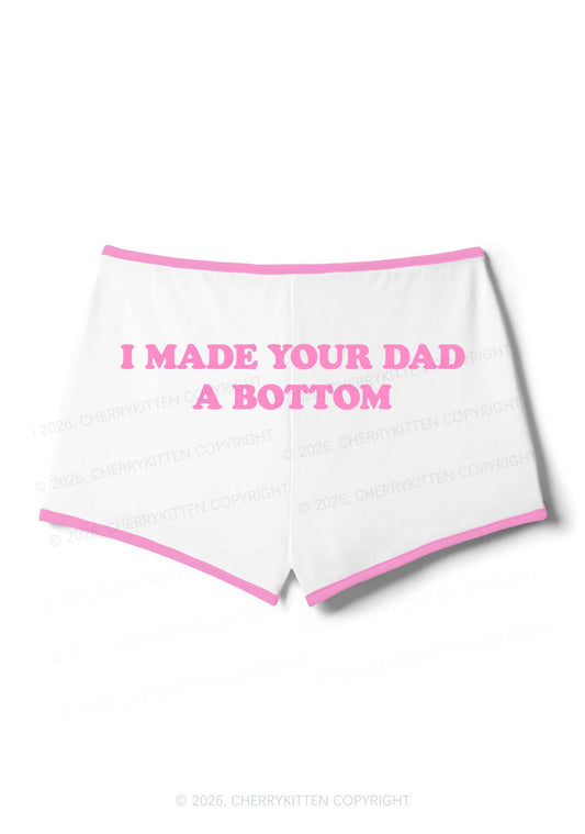 Made Your Dad Bottom Pride Y2K Booty Shorts Cherrykitten