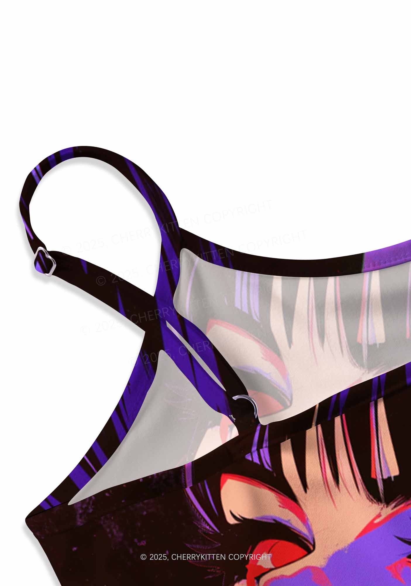 Halloween Vampire Scream Y2K Print Cami Crop Top Cherrykitten