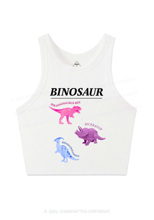 Binosaur Pride Y2K Crop Tank Top Cherrykitten