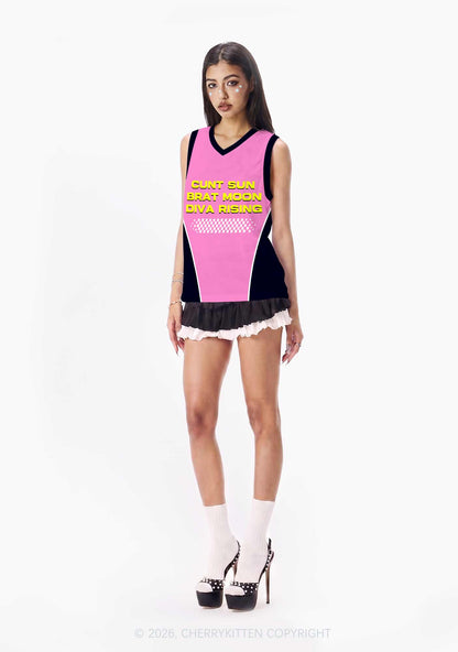 Cxxt Sun Brat Moon Diva Rising Y2K Sport Jersey Tank Cherrykitten