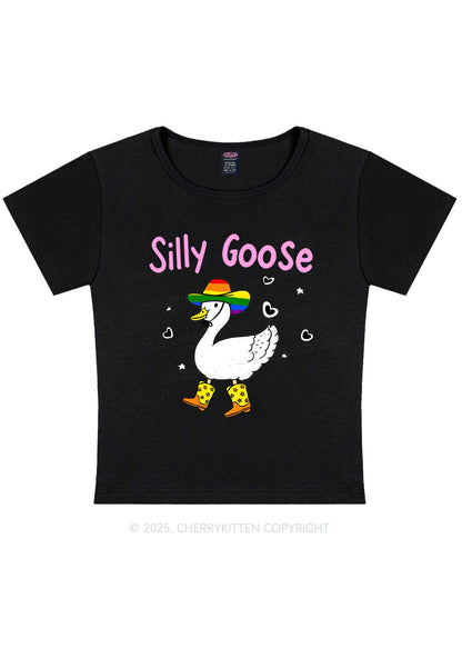Silly Goose Pride Y2K Baby Tee Cherrykitten