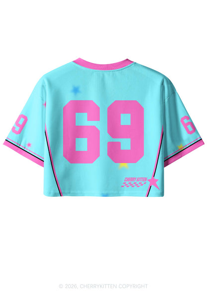 Made Your Dad A Good Boy Y2K Crop Sport Jersey Shirts Cherrykitten