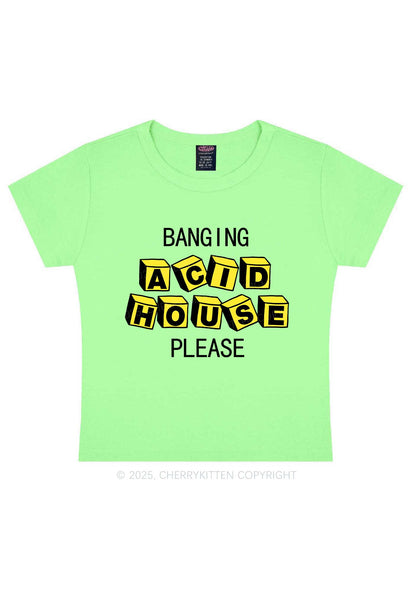 Banging Acid House Y2K Baby Tee Cherrykitten