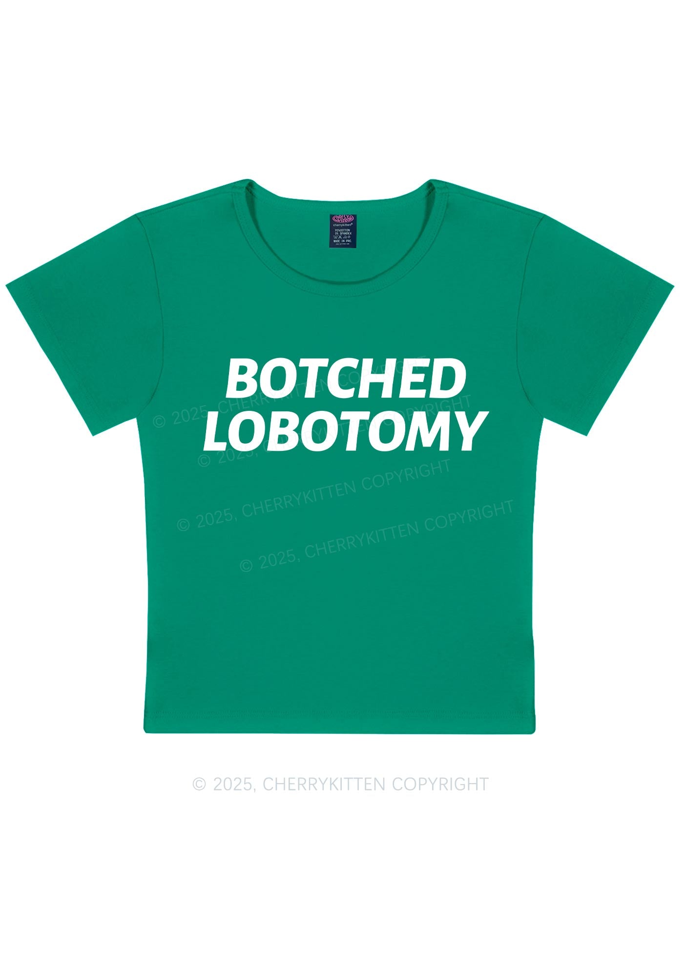 Botched Lobotomy Y2K Baby Tee Cherrykitten
