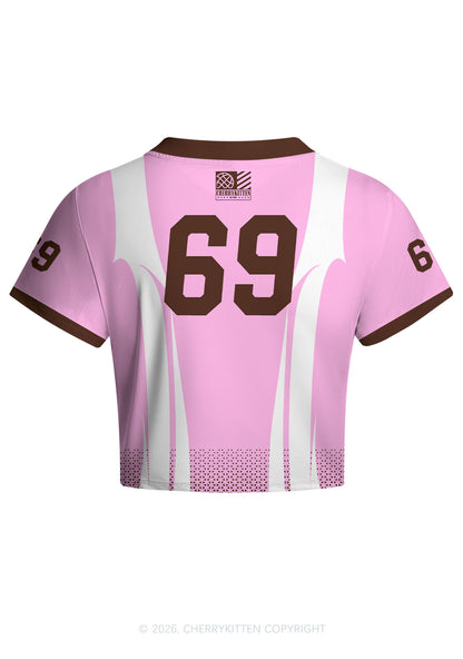 Im A Dirty Slxt Y2K Crop Football Jersey Shirts Cherrykitten