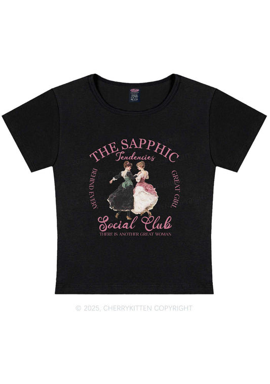 The Sapphic Pride Y2K Baby Tee Cherrykitten
