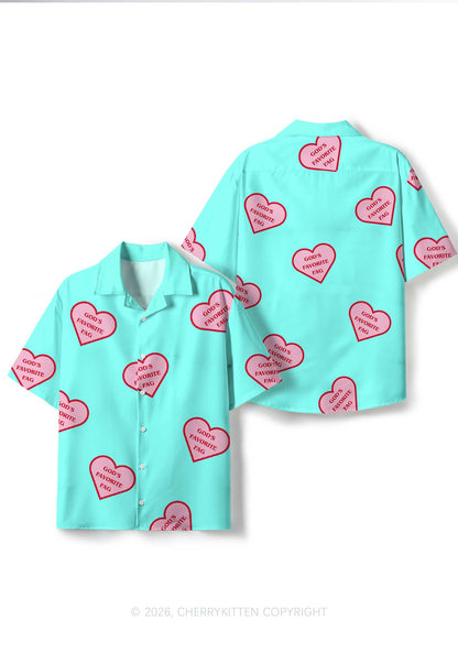 Gods Favorite Fag Heart Pride Y2K Print Hawaiian Shirt Cherrykitten