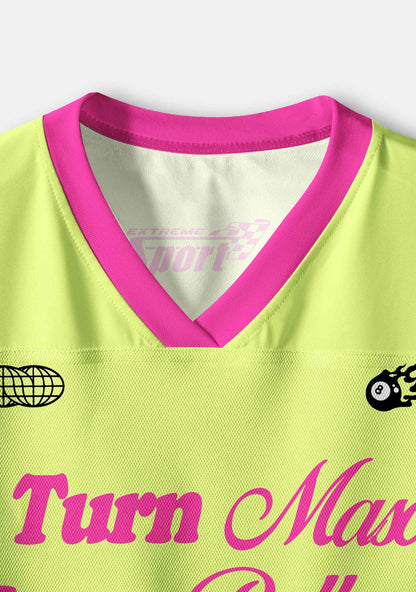 Lime Green Turn Mascs Into Bottoms Pride Y2K Crop Sport Jersey Shirts Cherrykitten