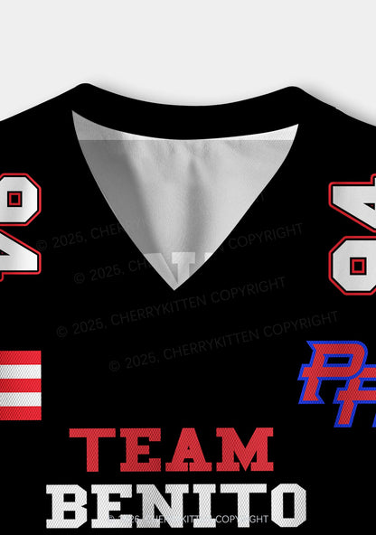 Black Team Bunny Y2K Crop Sport Jersey Shirts Cherrykitten