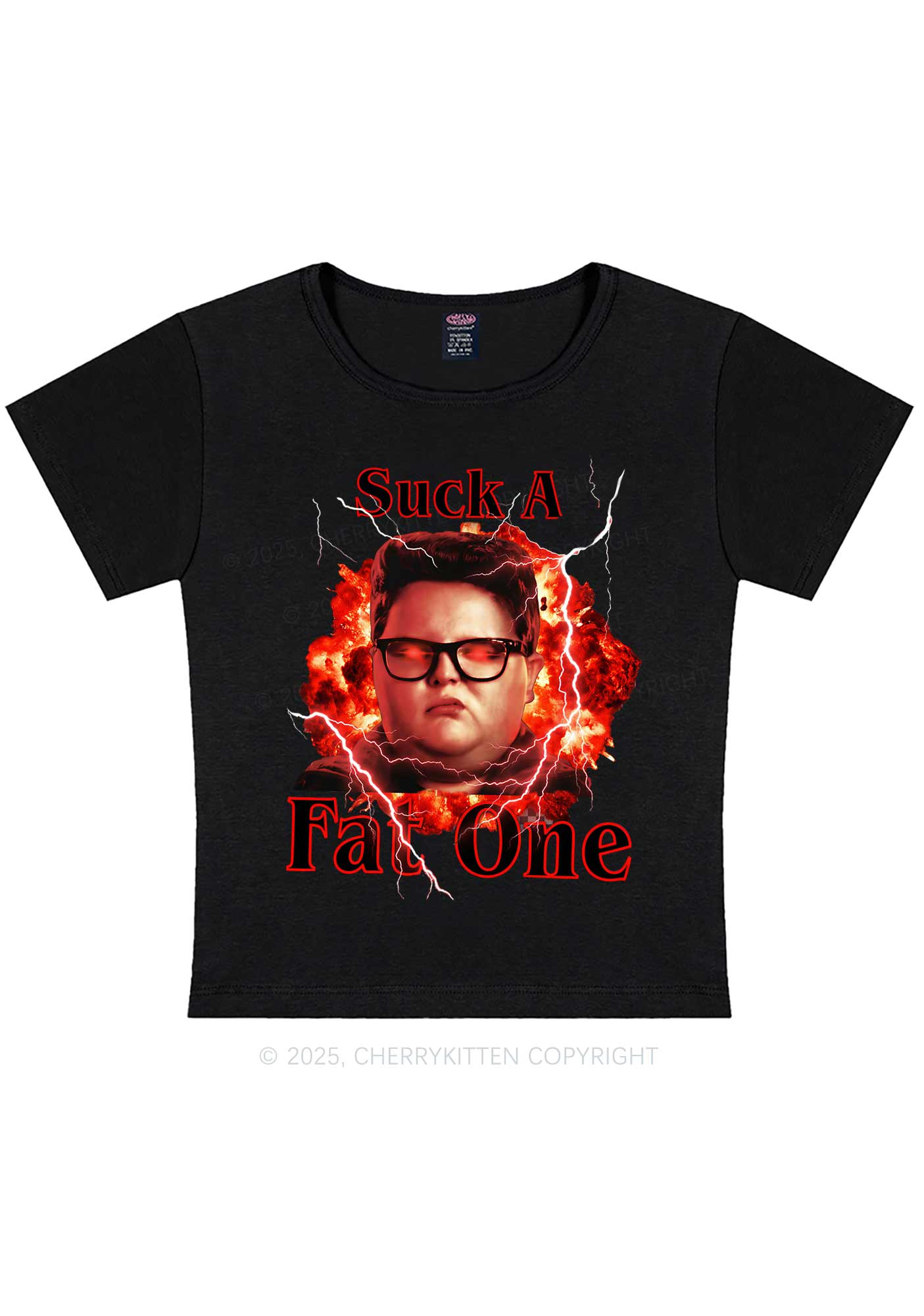 Suck A Fat One Y2K Baby Tee Cherrykitten