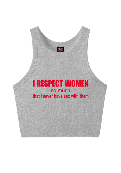 I Respect Women Pride Y2K Crop Tank Top Cherrykitten