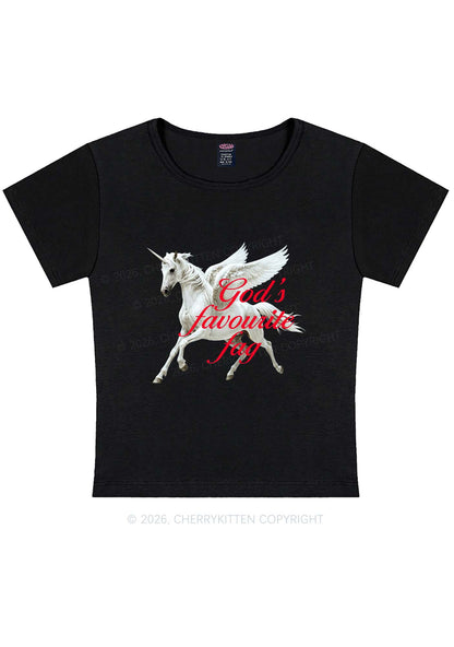 Gods Favourite Fag Pride Y2K Baby Tee Cherrykitten