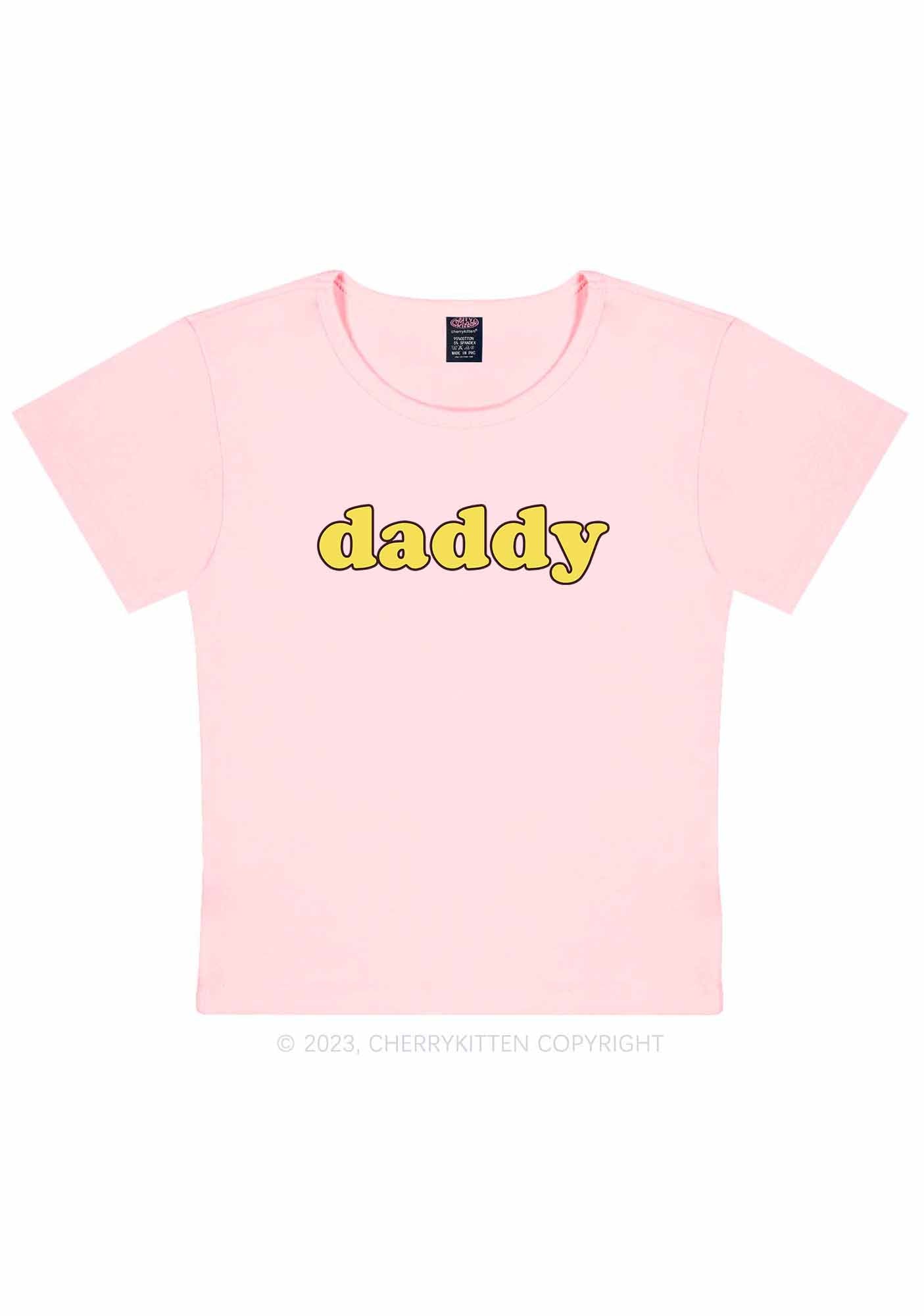 Just Daddy Y2K Baby Tee Cherrykitten