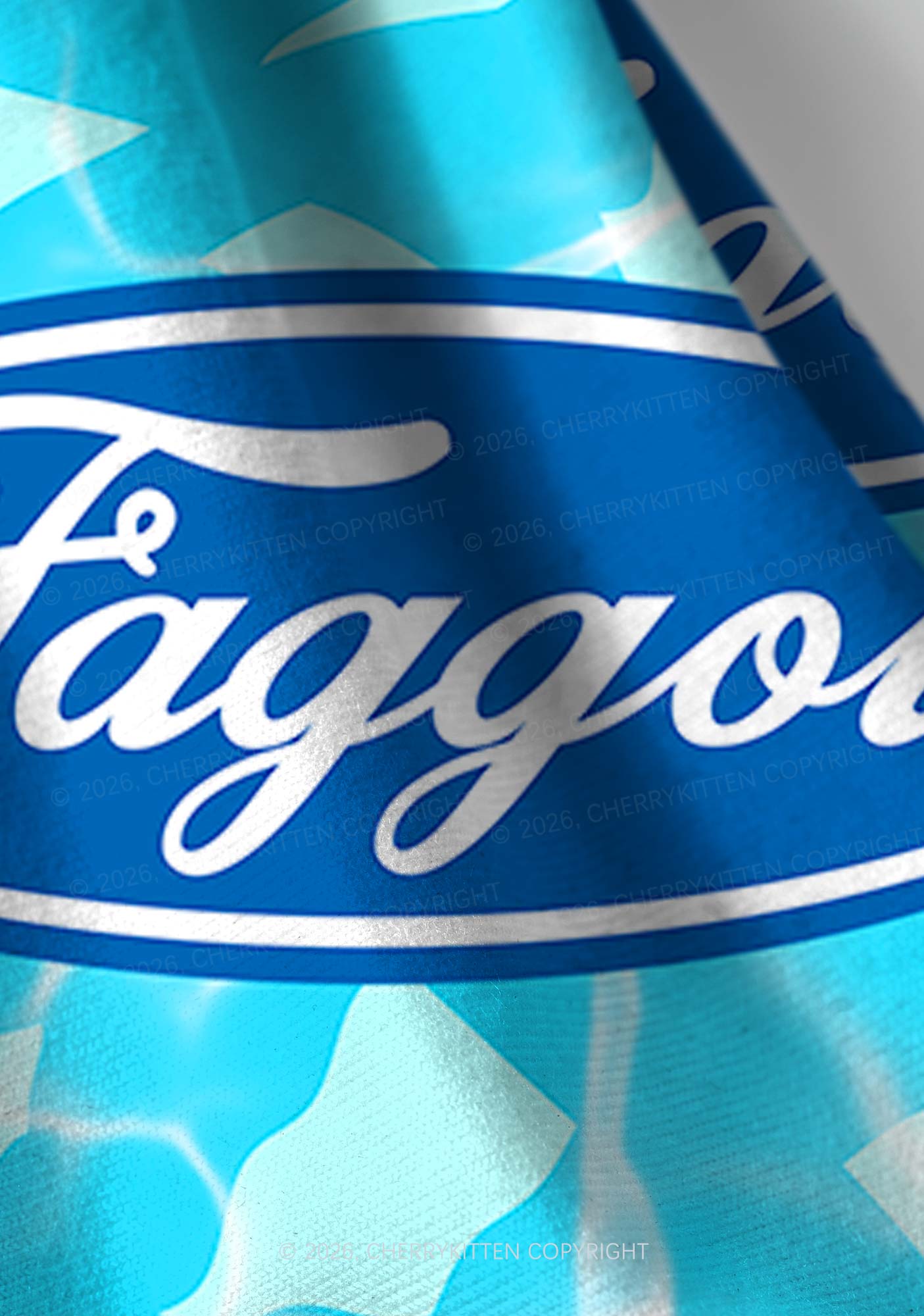 Blue Faggot Pride Y2K Print Headband Cherrykitten