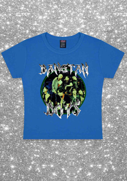 The Bangtan Boys Kpop Y2K Baby Tee Cherrykitten