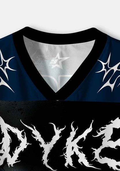 Black Thorn Dyke Pride Y2K Crop Sport Jersey Shirts Cherrykitten