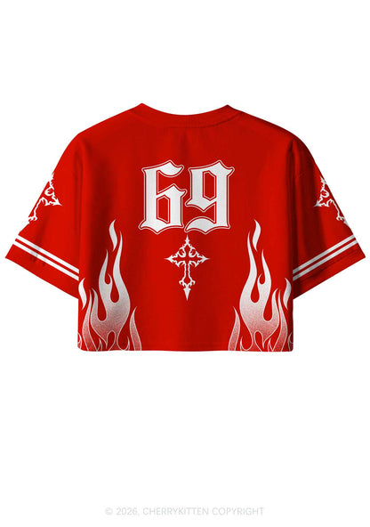 Better Faggot Than Fascist Skull Pride Y2K Crop Sport Jersey Shirts Cherrykitten