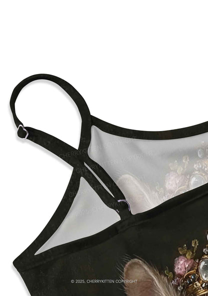 Royal Possum Y2K Print Cami Crop Top Cherrykitten