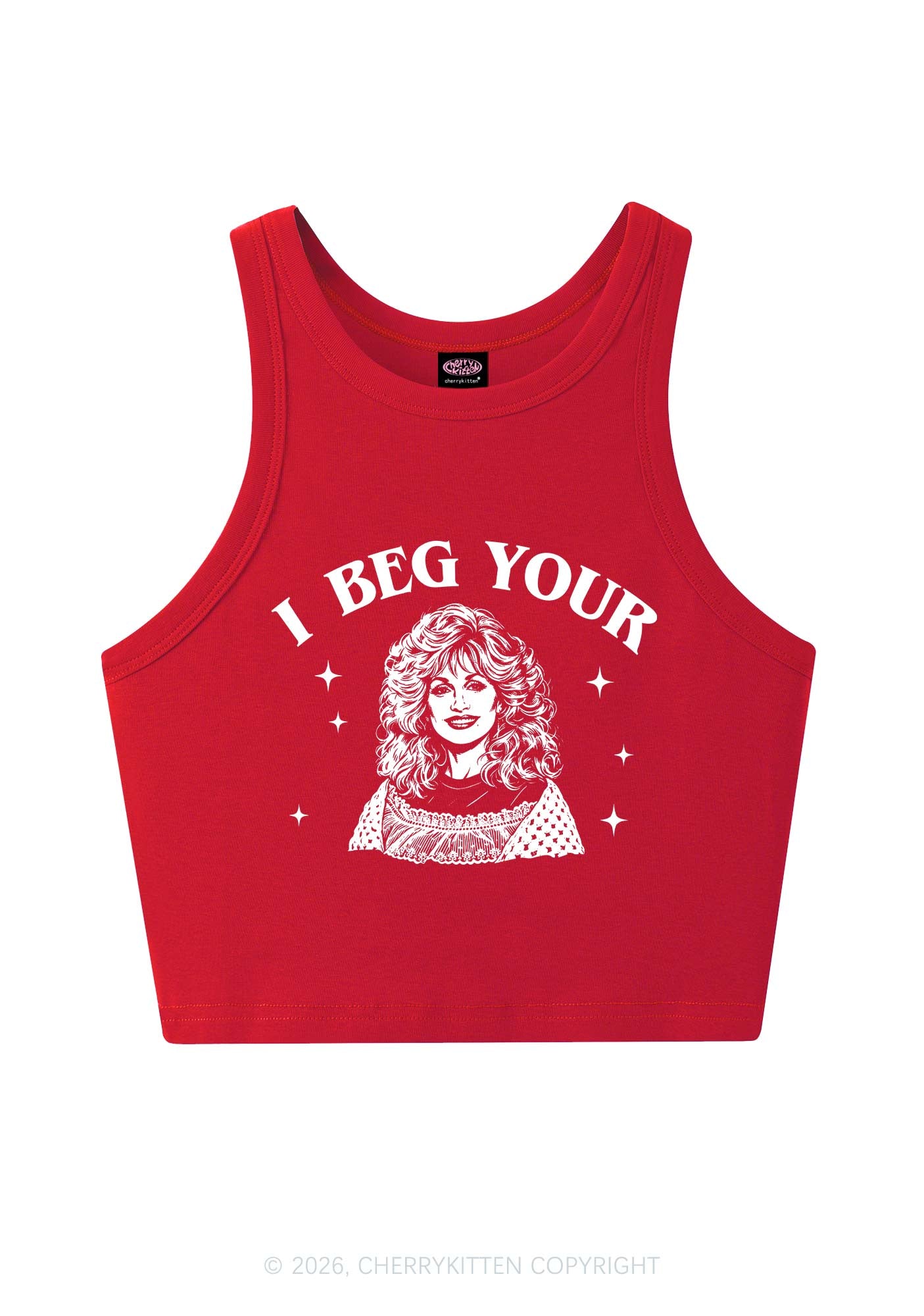 I Beg Your DP Y2K Crop Tank Top Cherrykitten