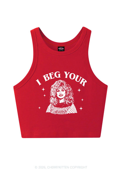 I Beg Your DP Y2K Crop Tank Top Cherrykitten