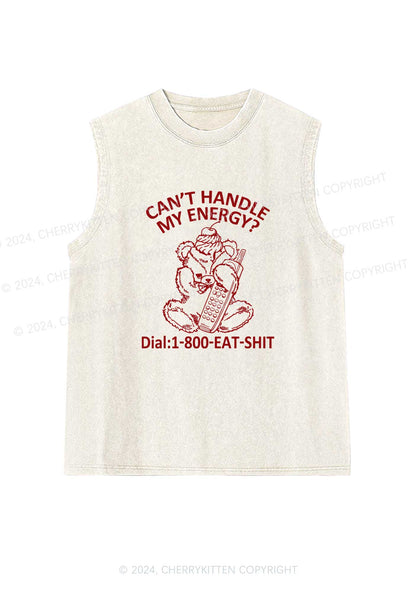 Can't Handle My Energy Y2K Washed Tank Cherrykitten