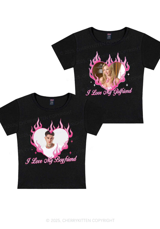 Custom I Love My GF BF Y2K Valentine's Day Baby Tee Cherrykitten