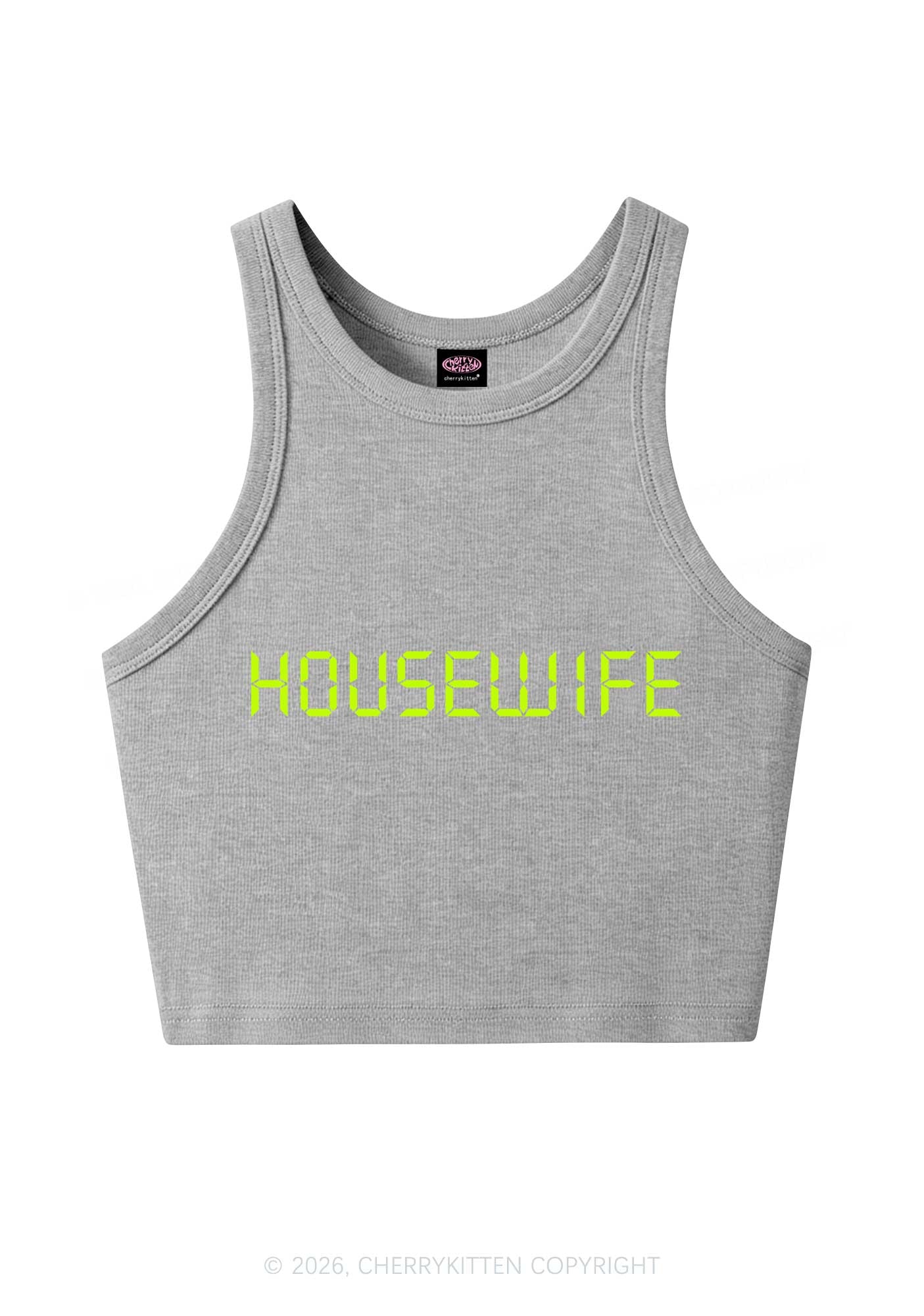 Housewife Y2K Crop Tank Top Cherrykitten