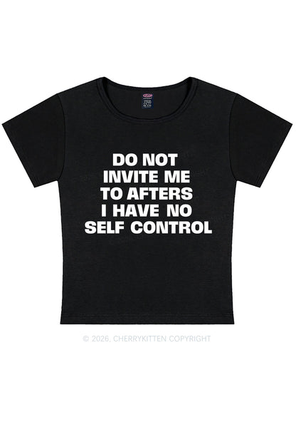 Do Not Invite Me To Afters Y2K Baby Tee Cherrykitten