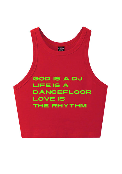 Love Is The Rhythm Y2K Crop Tank Top Cherrykitten