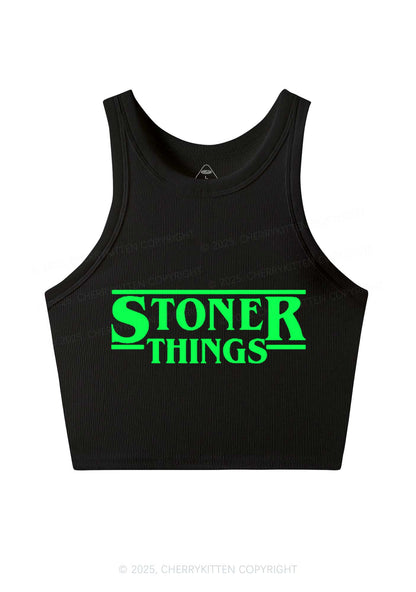 Stoner Things Y2K Crop Tank Top Cherrykitten
