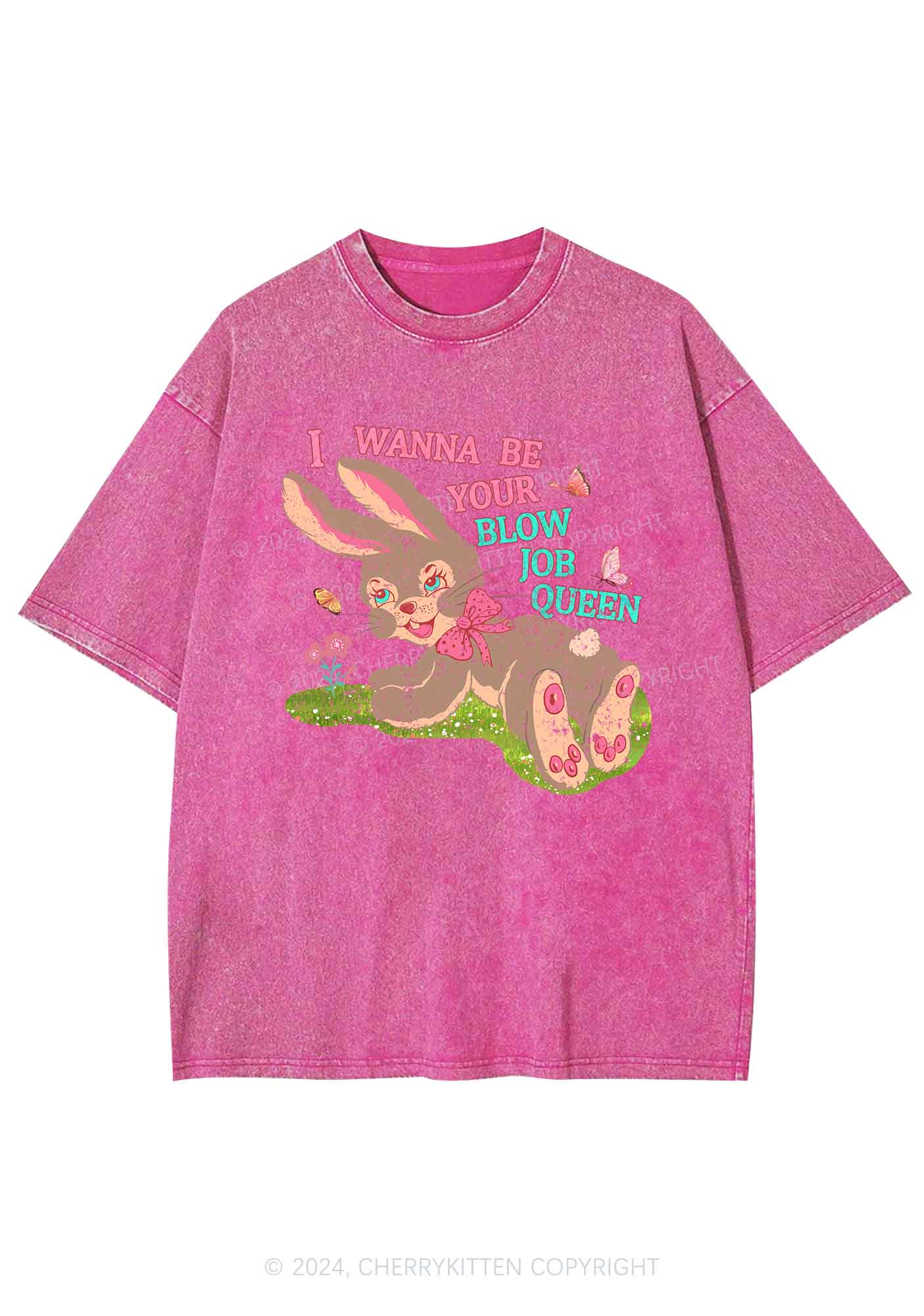 Blow Job Queen Y2K Washed Tee Cherrykitten